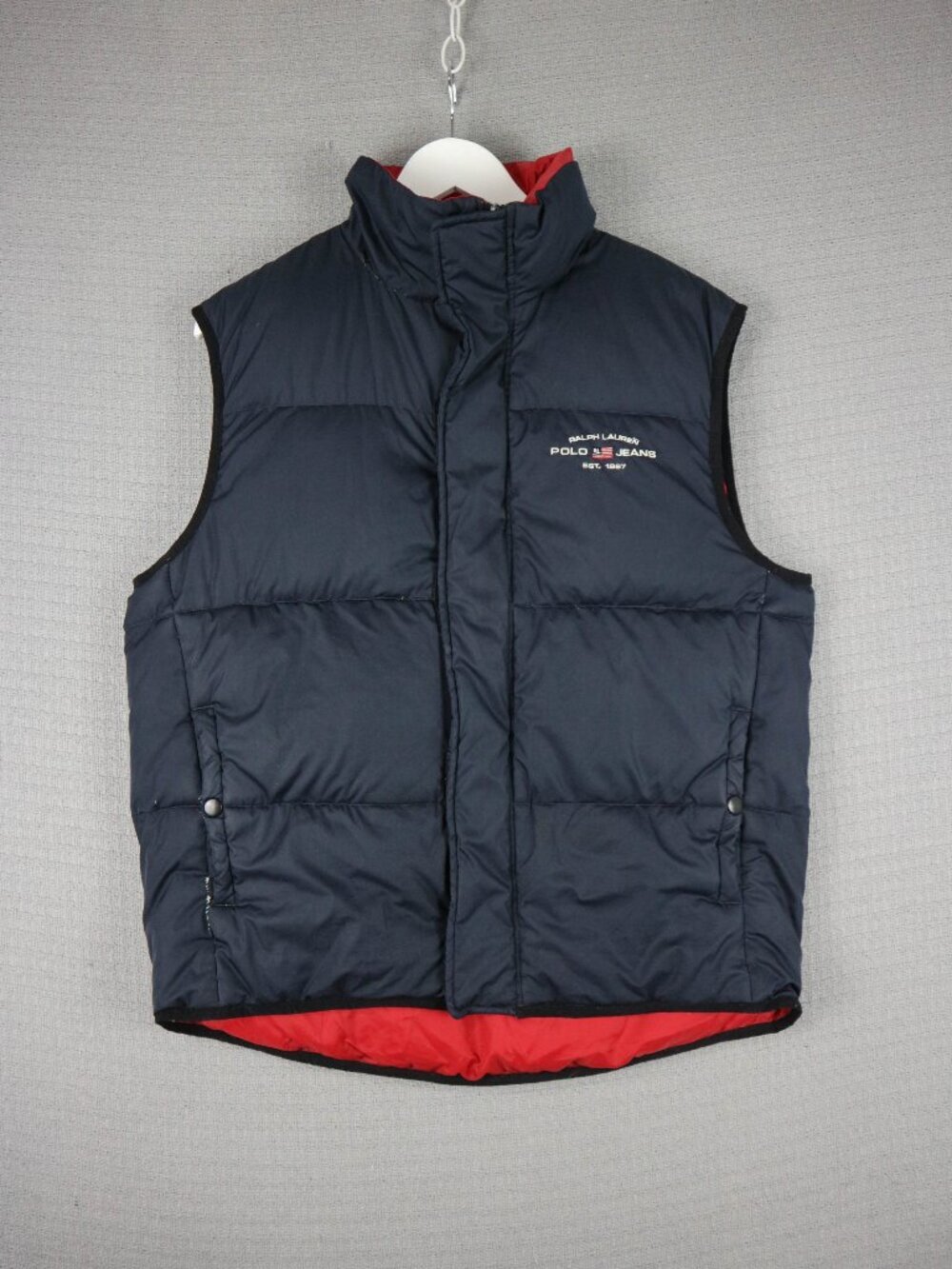 Polo Jeans Company Ralph Lauren Puffer Vest Mens Medium Navy (as-is)